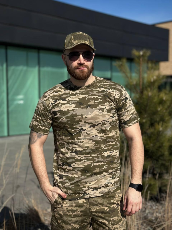 Футболка Військова Піксель Х/Б mm14 Military Бавовна