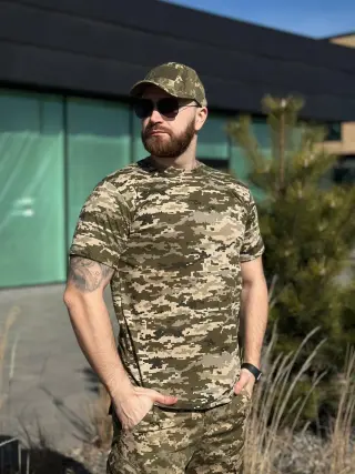 Футболка Військова Піксель Х/Б mm14 Military Бавовна
