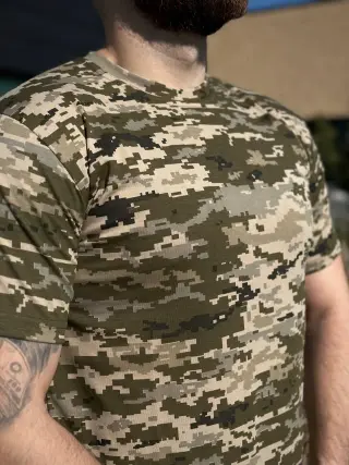 Футболка Військова Піксель Х/Б mm14 Military Бавовна