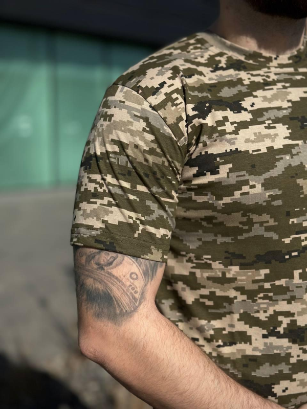 Футболка Військова Піксель Х/Б mm14 Military Бавовна