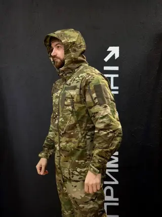 Легка Весняна Куртка Мультикам Hunter De Lux TWILL MTP Military