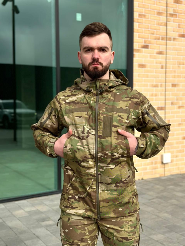 Легка Весняна Куртка Мультикам Hunter De Lux TWILL MTP Military