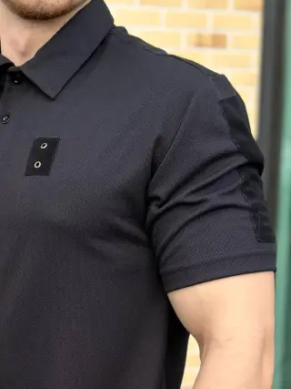 Поліцейське Поло Чорне CoolPass мілітарі , Футболка Black