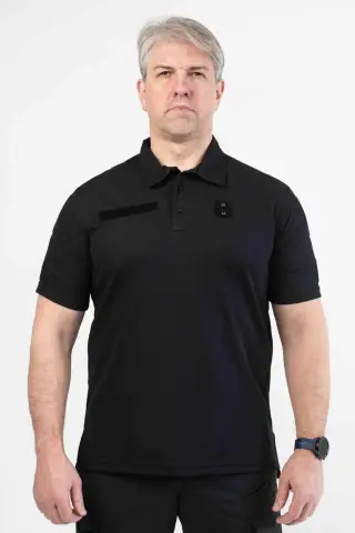 Поліцейське Поло Чорне CoolPass мілітарі , Футболка Black