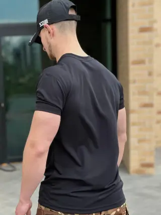 Футболка чорна coolMax military