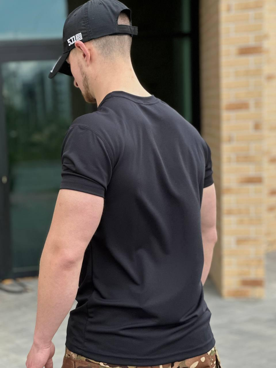 Футболка чорна coolMax military
