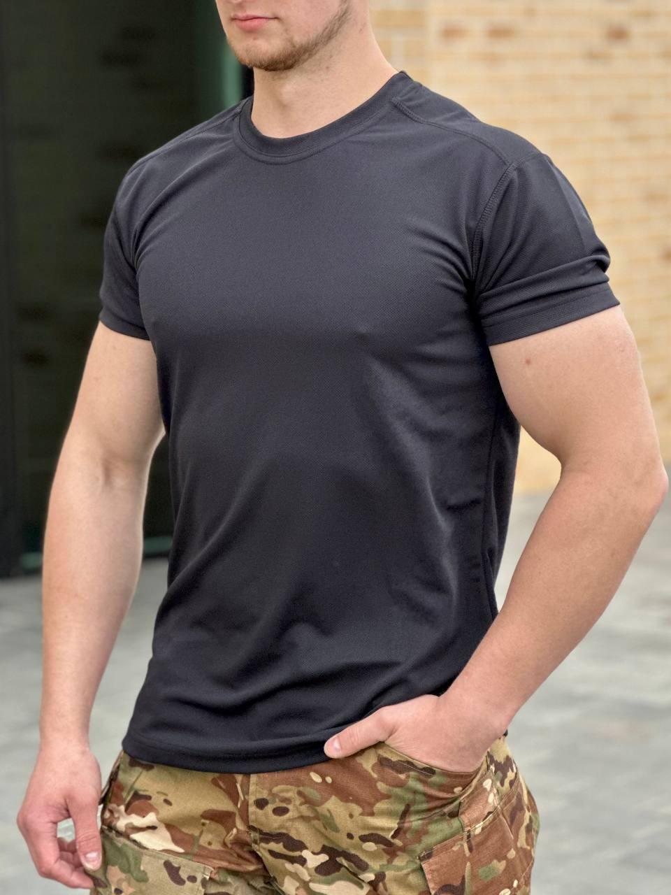 Футболка чорна coolMax military