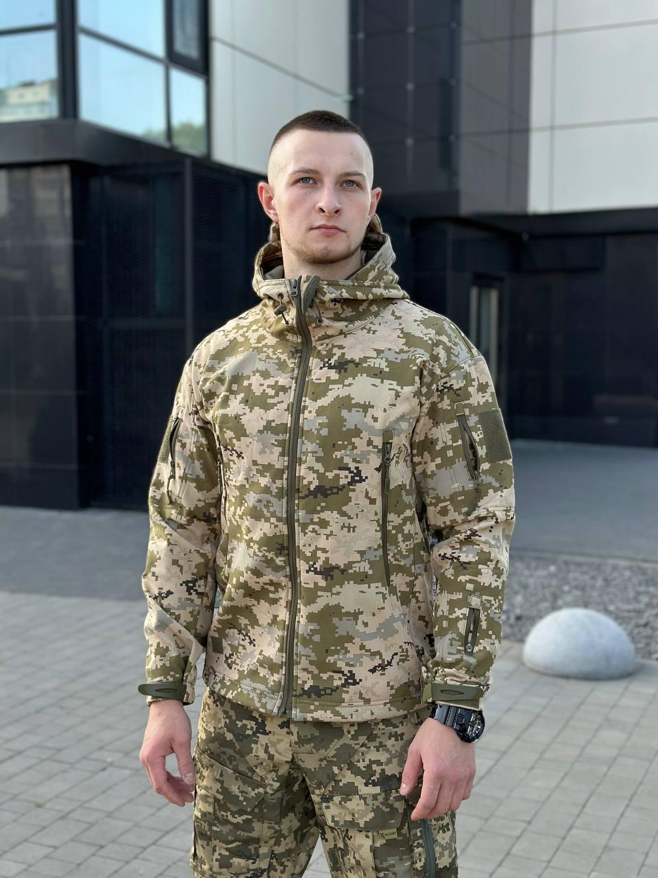 Куртка Софтшел Піксель Gwild На флісі