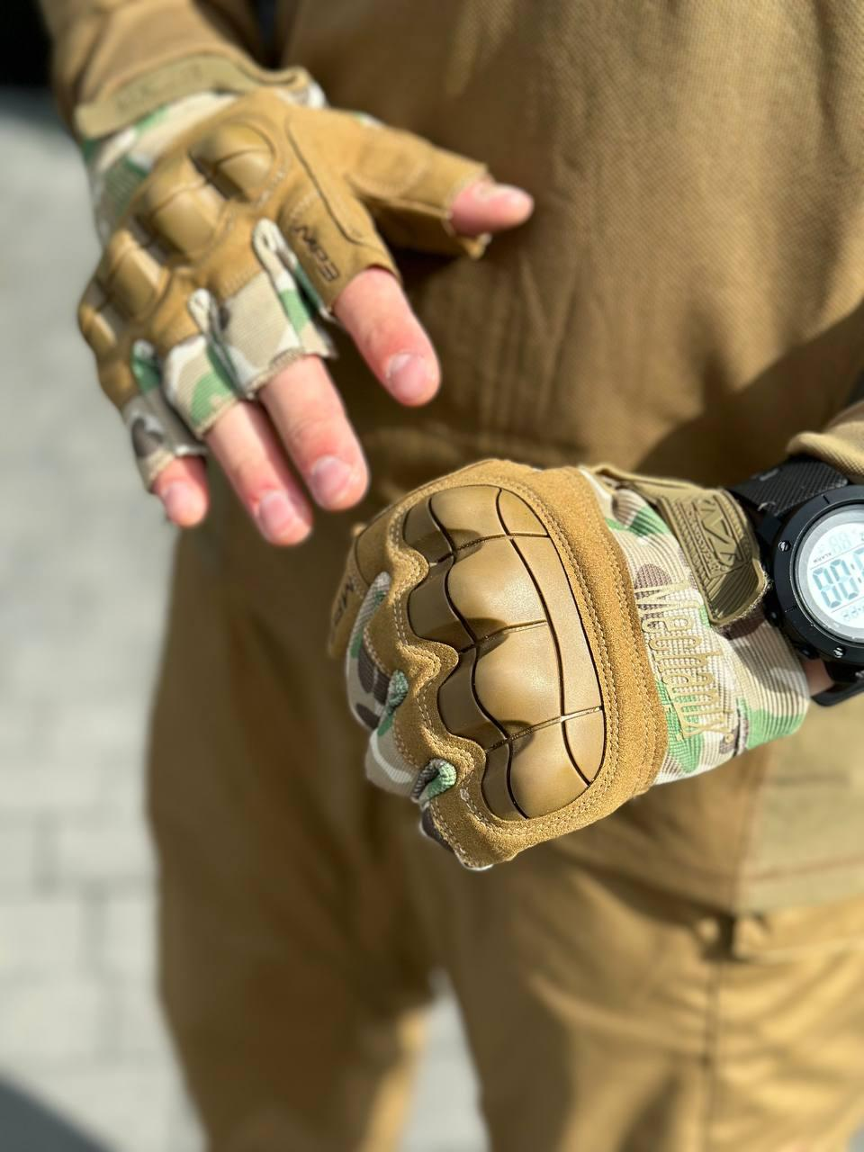 рукавиці без палі мультикам Mechanix нові