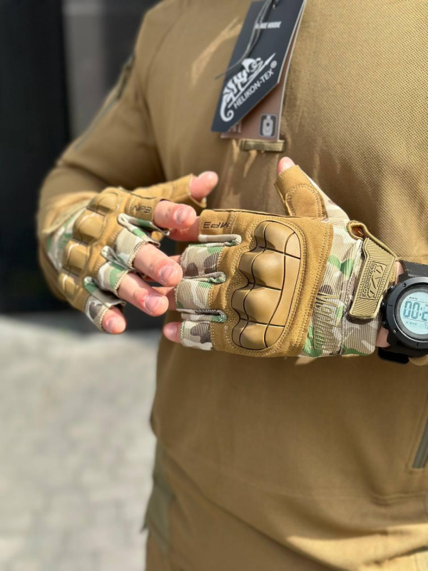 рукавиці без палі мультикам Mechanix нові