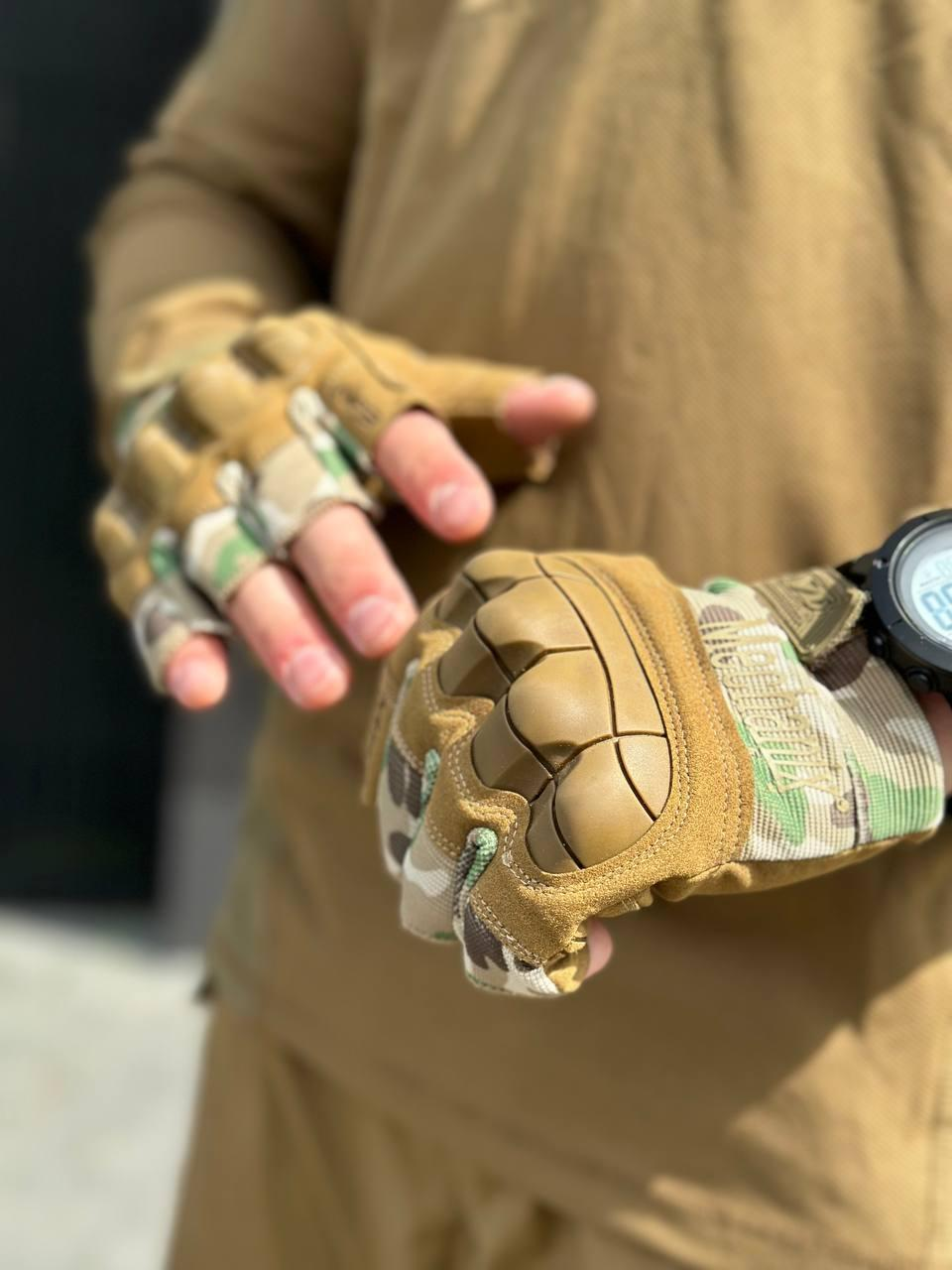 рукавиці без палі мультикам Mechanix нові