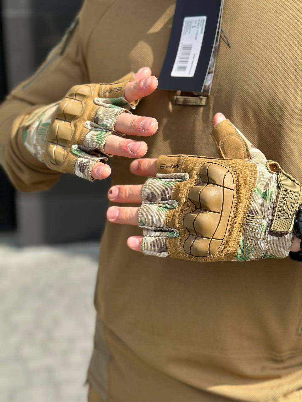 рукавиці без палі мультикам Mechanix нові
