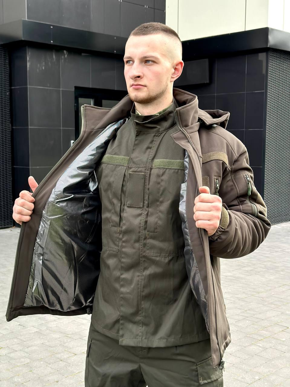 Куртка зимова SoftShell Omni-Heat олива