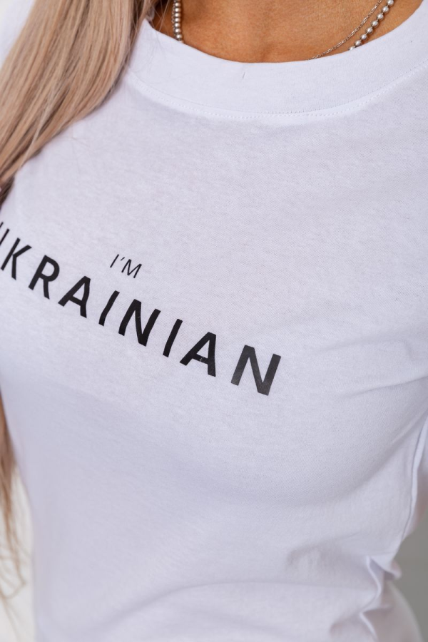 Футболка жіноча з принтом, колір білий, 238R57383
