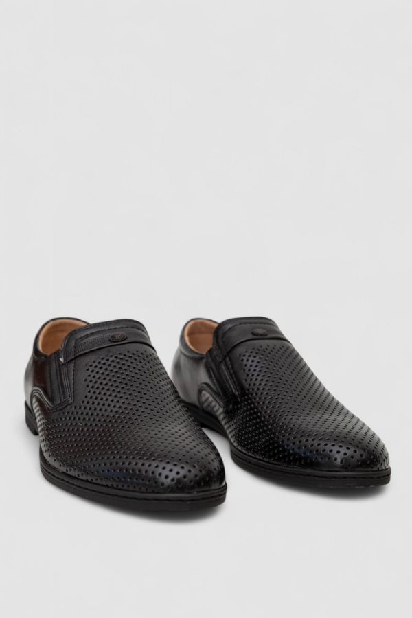 Туфлі чоловічі з перфорацією, колір чорний, 243RB1971