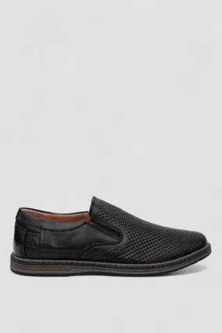 Туфлі чоловічі з перфорацією, колір чорний, 243RB1801