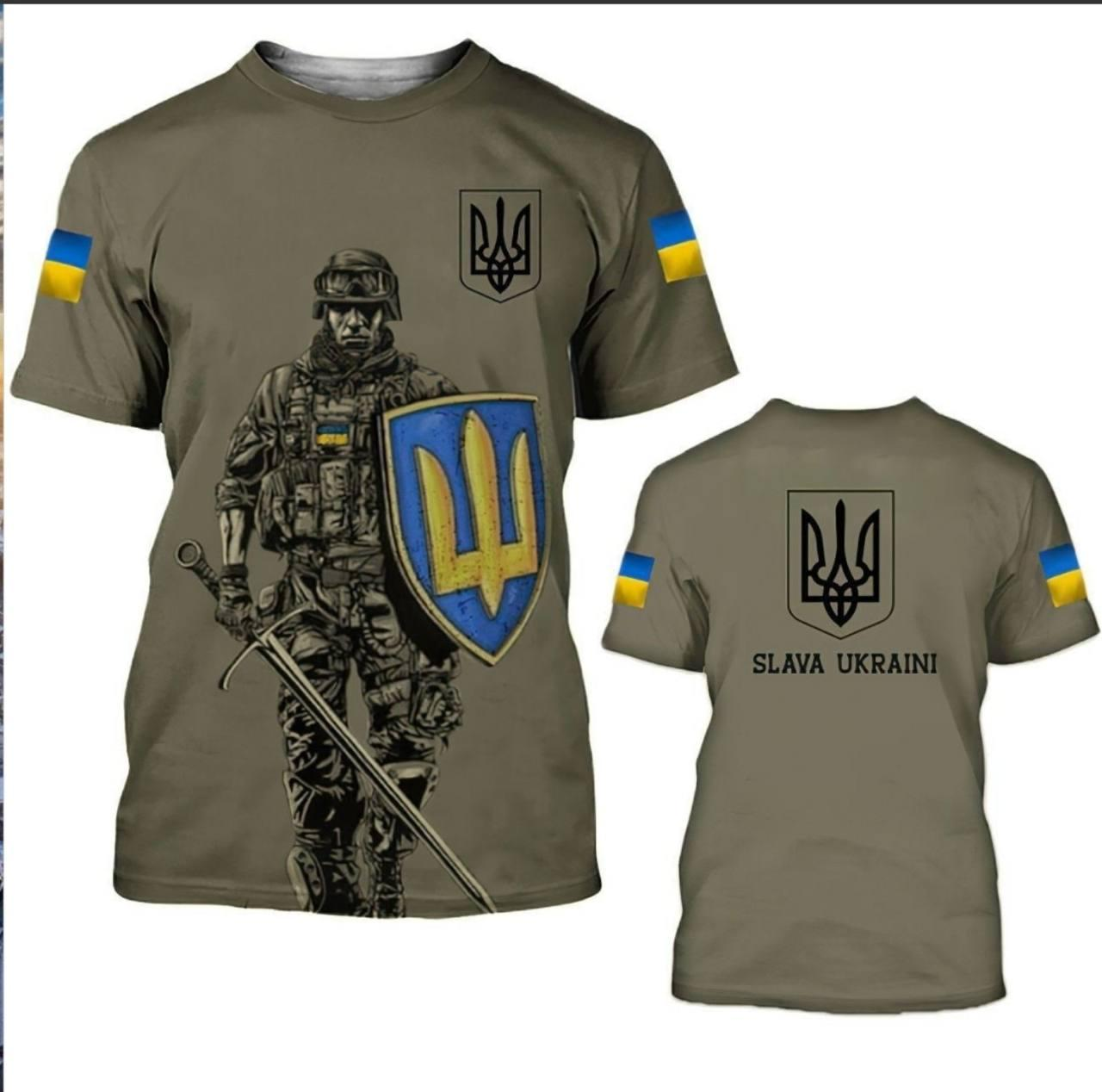 Футболка Піксель з чорним Принт Захист 2.0 🇺🇦
