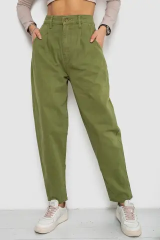 Джинси жіночі MOM, колір хакі, 250R3996