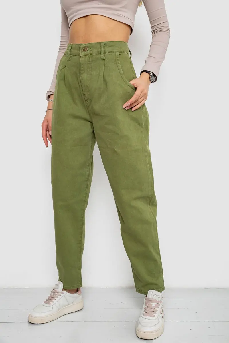 Джинси жіночі MOM, колір хакі, 250R3996