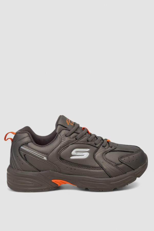 Кросівки чоловічі, колір сіро-помаранчевий, 248RCX617