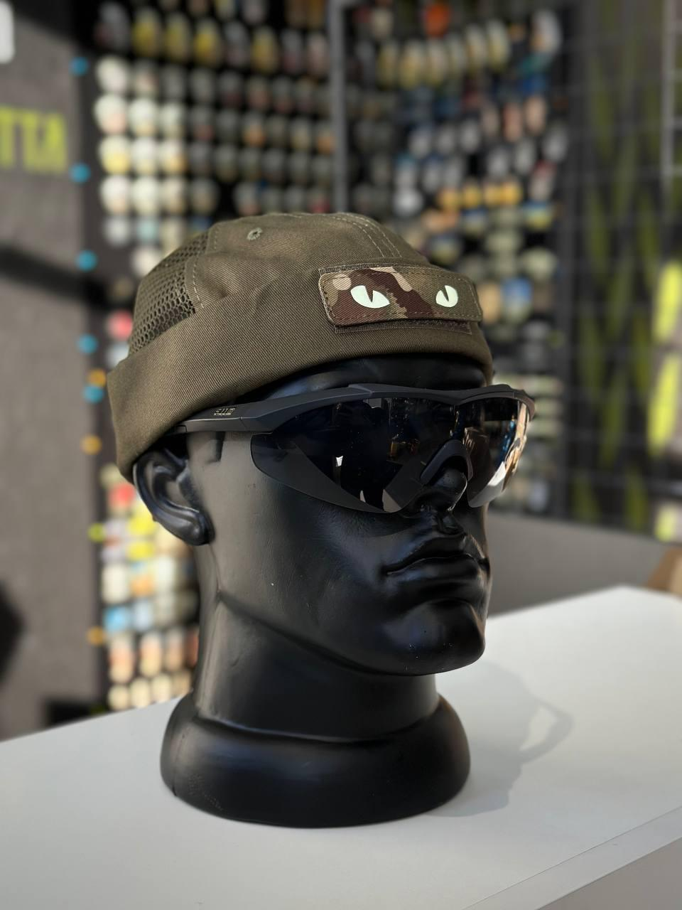 Докерка Doker-Cap + Очі Котячі Олива Сітка