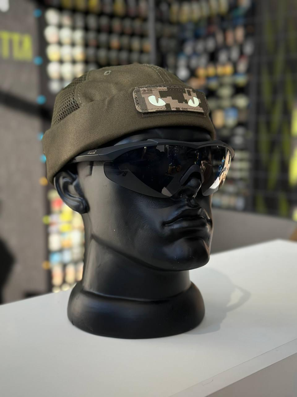 Докерка Doker-Cap + Очі Котячі Олива Сітка