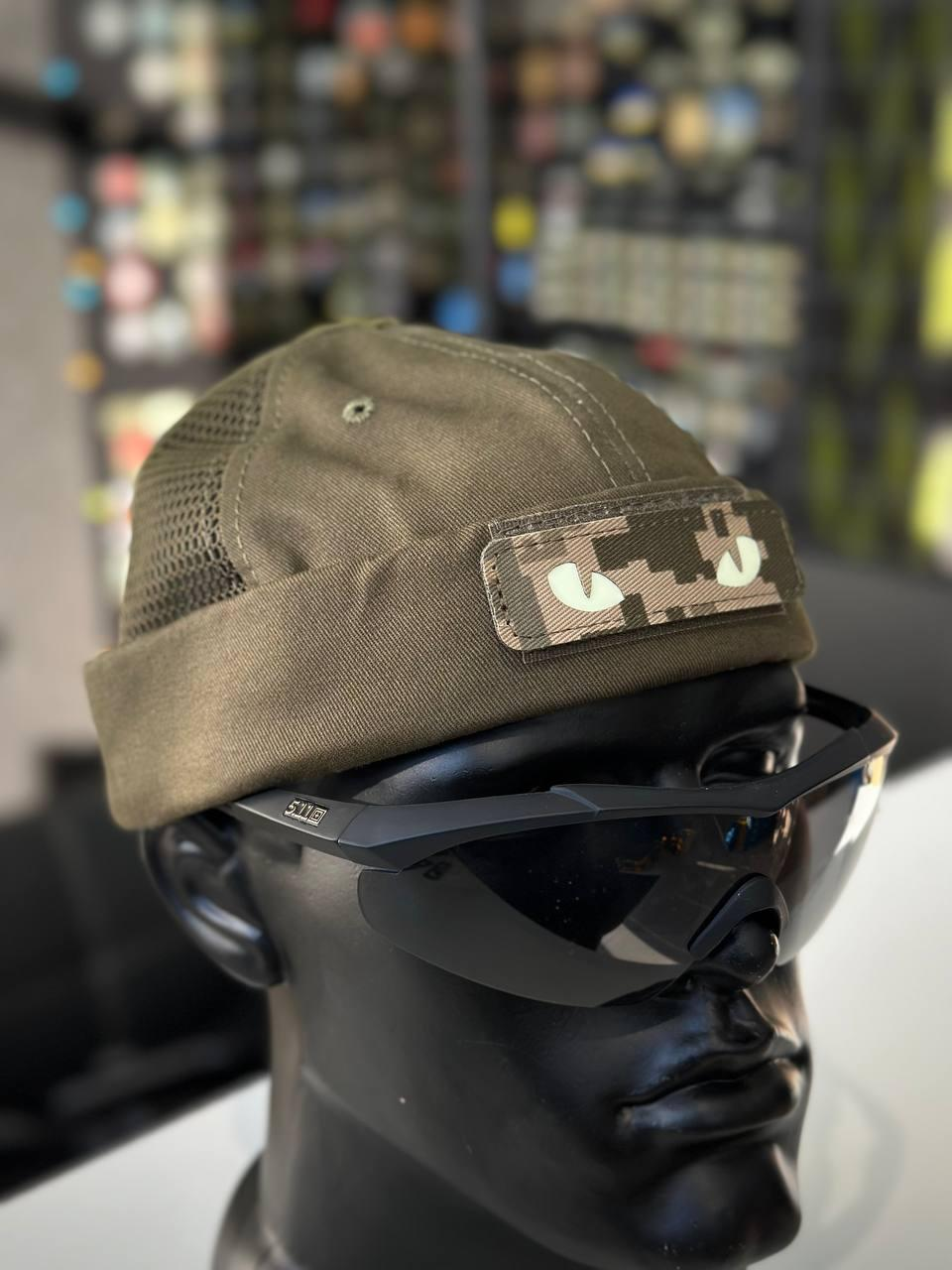 Докерка Doker-Cap + Очі Котячі Олива Сітка