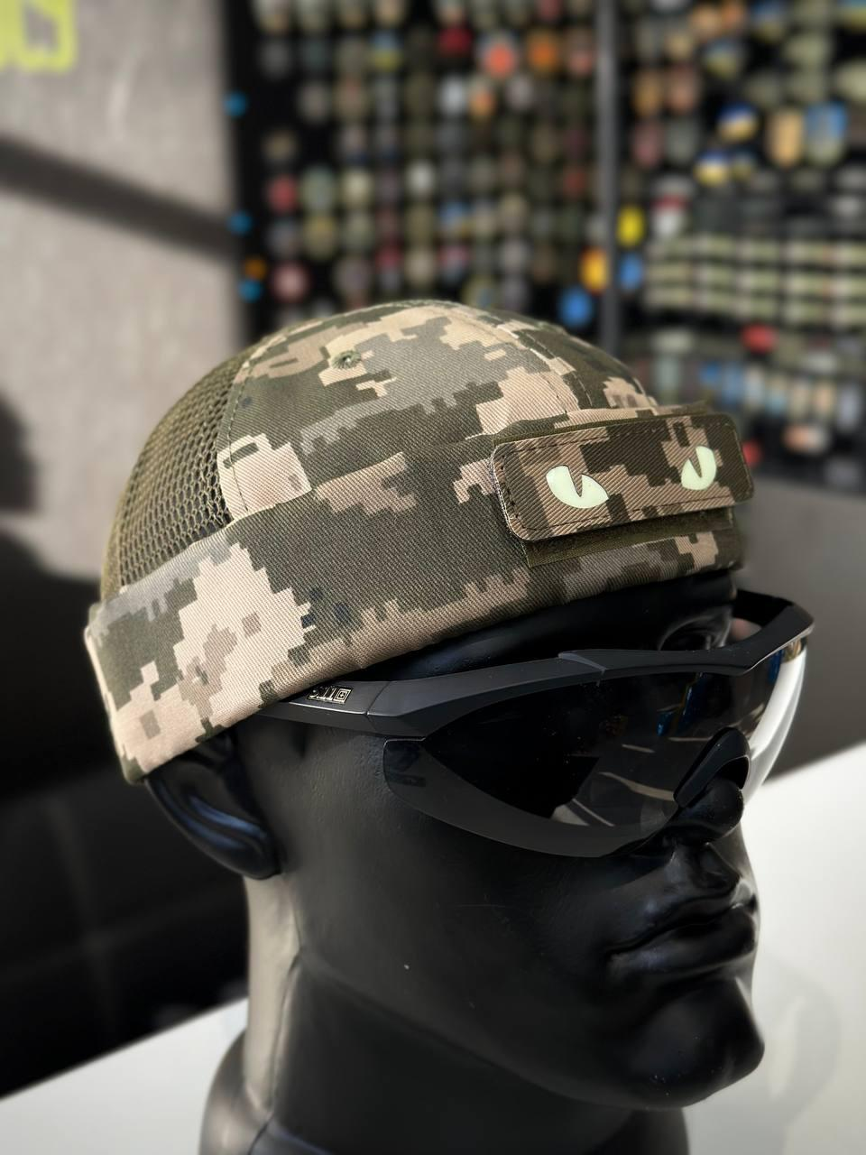 Докерка Doker-Cap + Очі Котячі Піксель ЗСУ мм14 Сітка