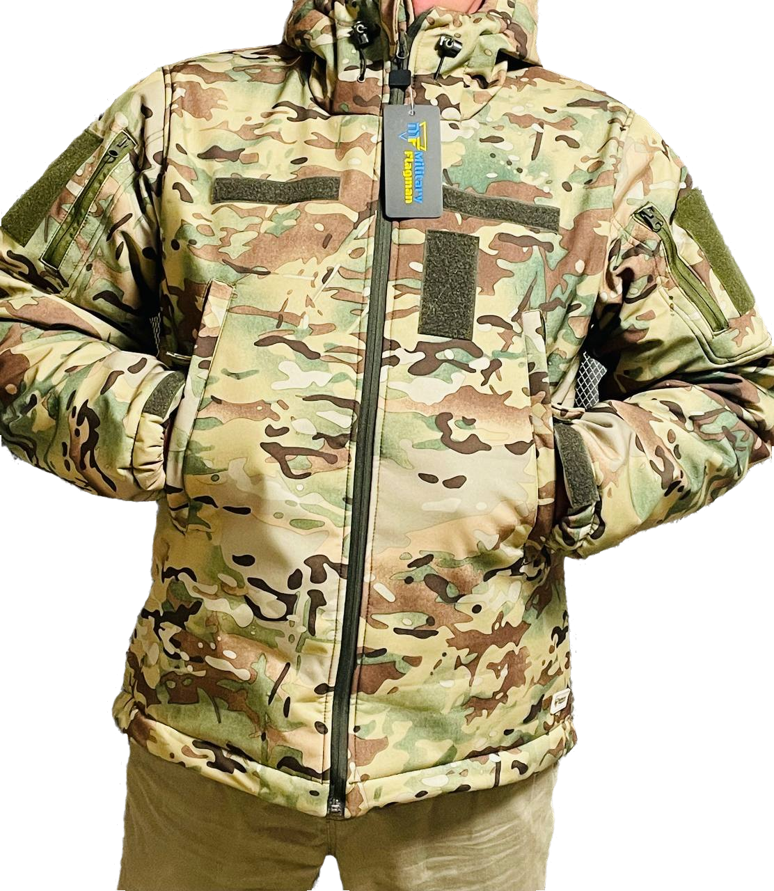 Зимова тактична куртка Soft Shell з утепленням Omni-Heat мультикам