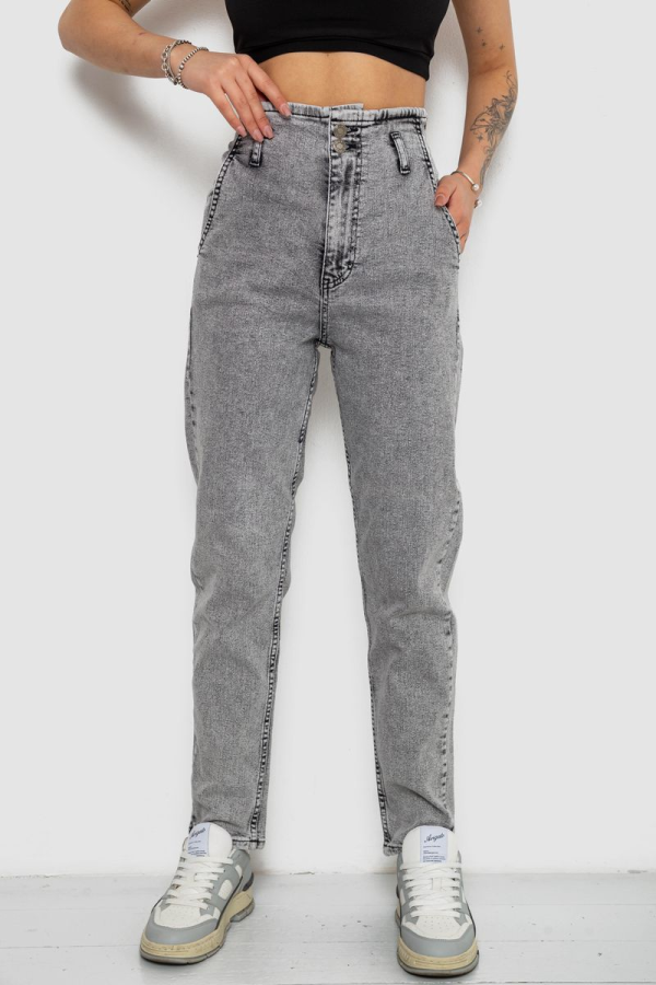 Джинси жіночі Mom-fit, колір сірий, 244R1640S20