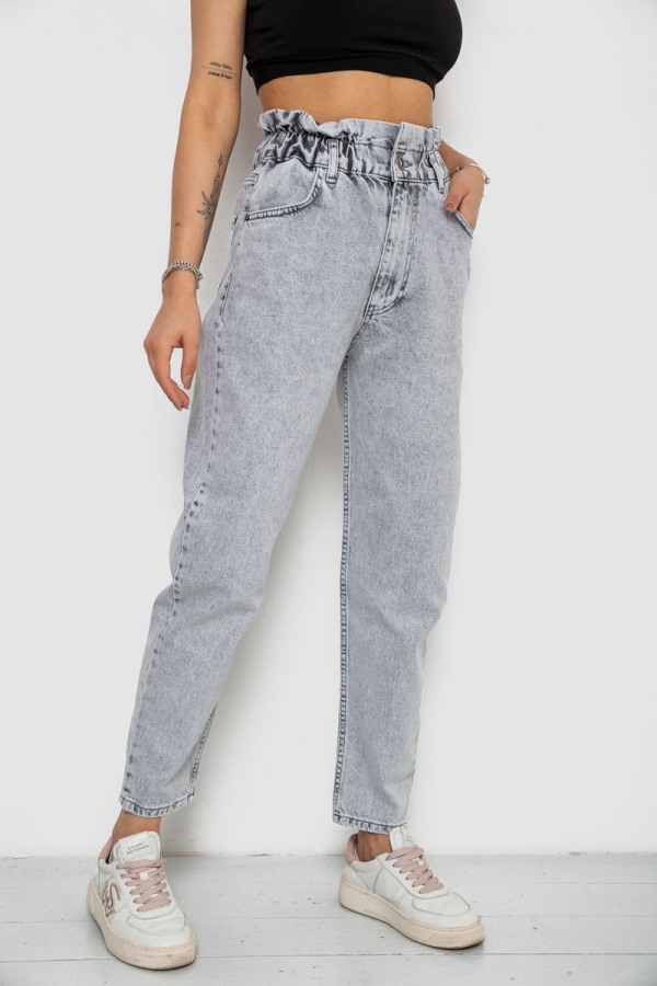 Джинси жіночі Mom-fit, колір сірий, 244R1601S20