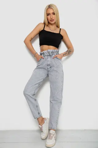 Джинси жіночі Mom-fit, колір сірий, 244R1601S20