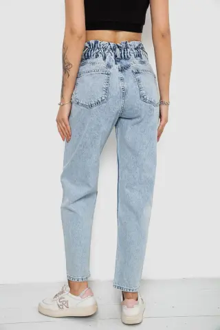 Джинси жіночі Mom-fit, колір блакитний, 244R1601S20