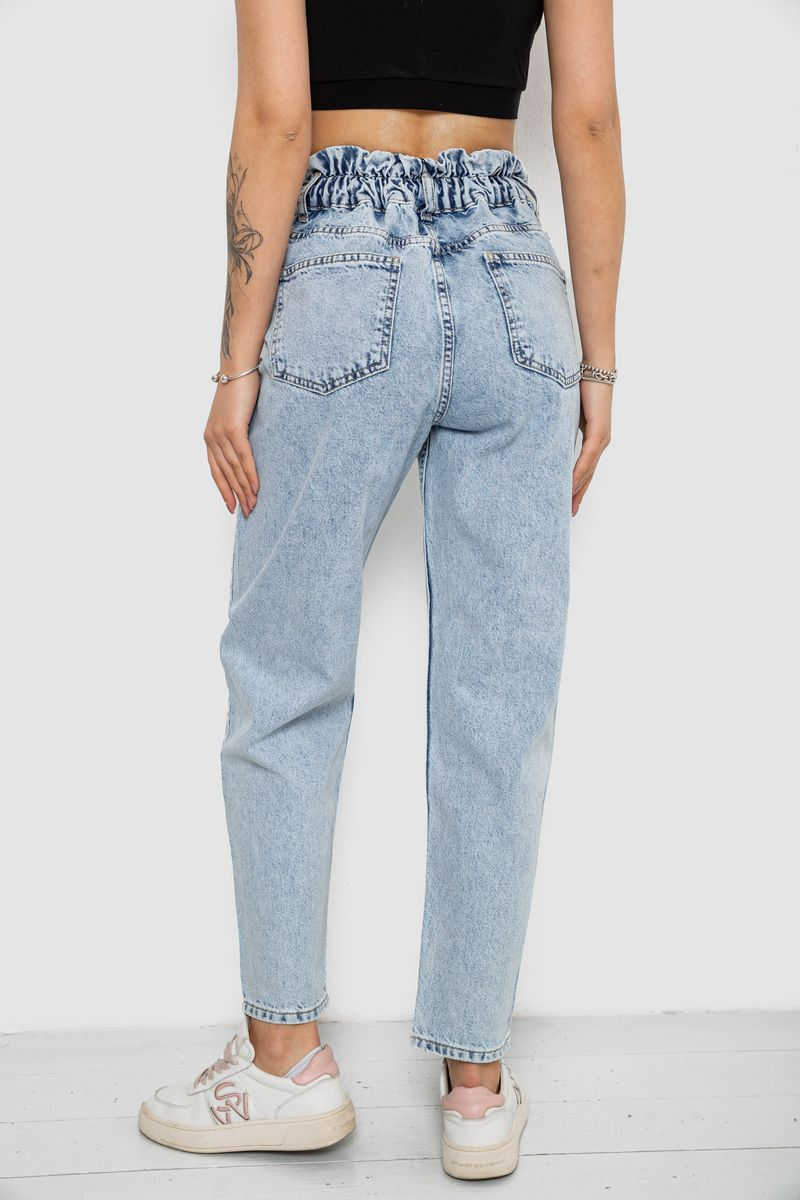 Джинси жіночі Mom-fit, колір блакитний, 244R1601S20