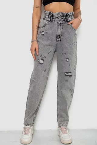 Джинси жіночі Mom-fit, колір сірий, 244R1601S20-LZ