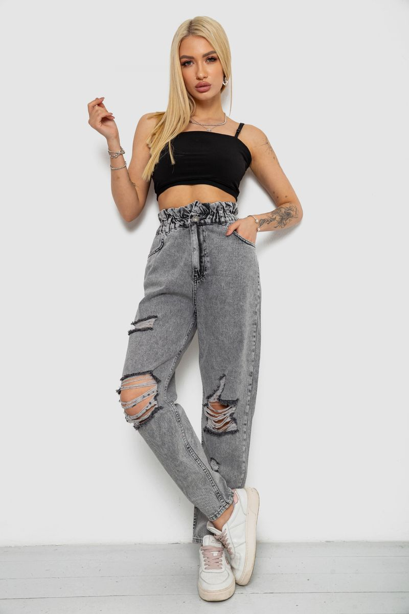 Джинси жіночі Mom-fit, колір сірий, 244R1573S20-LZ