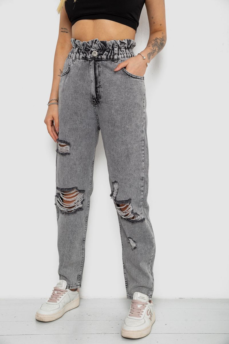 Джинси жіночі Mom-fit, колір сірий, 244R1573S20-LZ