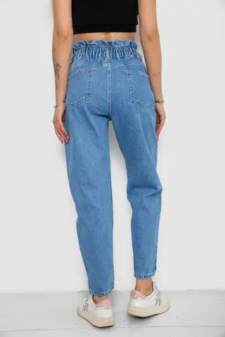 Джинси жіночі Mom-fit, колір блакитний, 244R1573