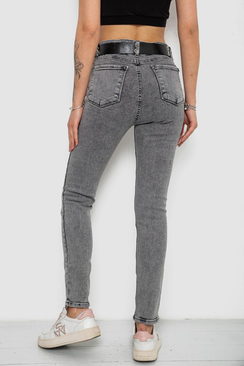 Джинси жіночі Skinny Американки, колір сірий, 244R00970