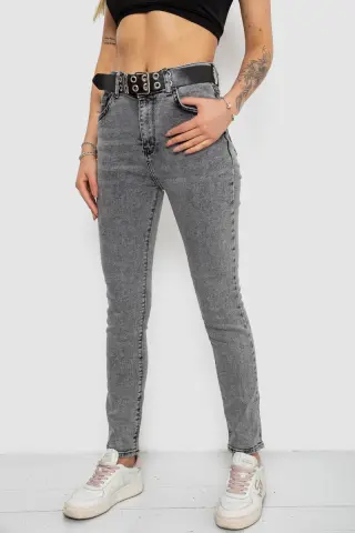 Джинси жіночі Skinny Американки, колір сірий, 244R00970