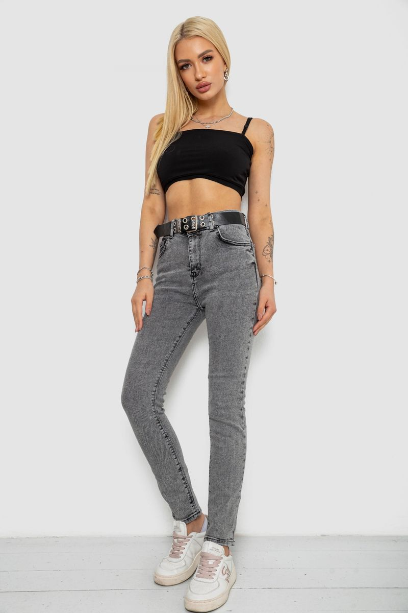 Джинси жіночі Skinny Американки, колір сірий, 244R00970