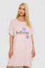 Нічна сорочка в смужку, колір пудрово-білий, 238R15022-2 - Фото 1