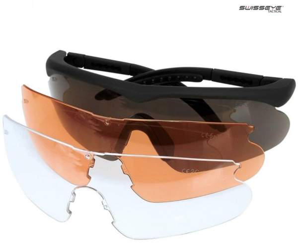 Окуляри балістичні SWISS EYE® Raptor Black 🇩🇪