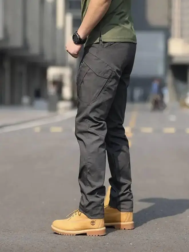 Чоловічі тактичні штани Tactical сірі посилені кишені