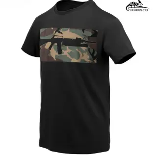 Тактическая футболка Helikon-Tex 16/203 Combo хлопковая чёрная