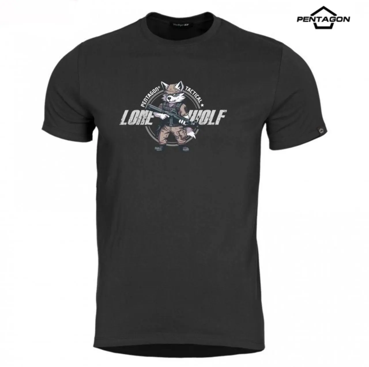 Футболка Pentagon Ageron Lone Wolf Чорний