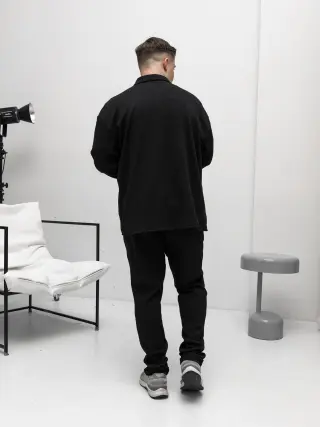 Костюм вафля чорний