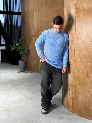 Светр плюш небо
