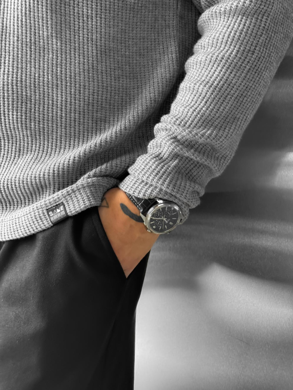 Светр сірий вязка