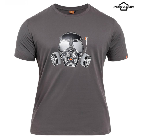 Футболка T-Shirt Pentagon "Gas-Mask" – Wolf Grey